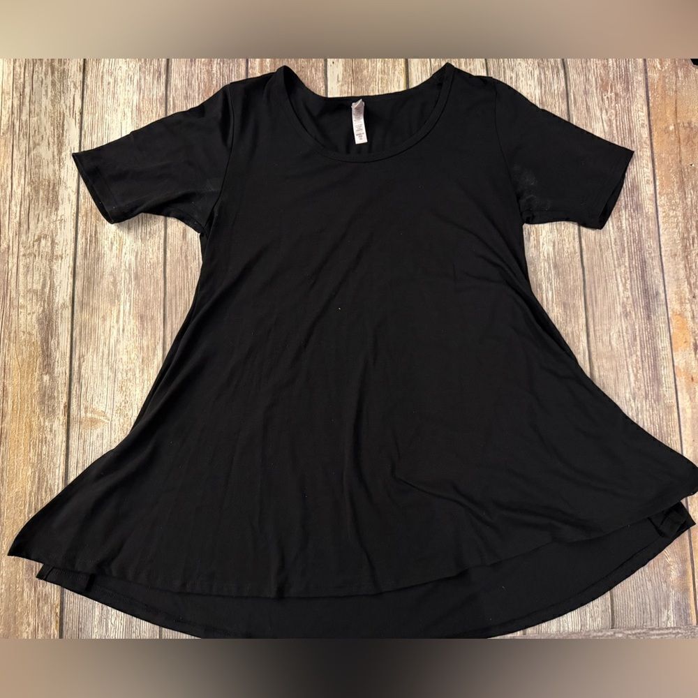 Black Asymmetrical Perfect Tee